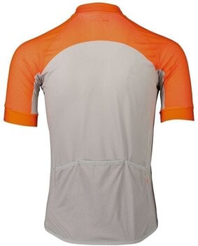 Odzież kolarska / koszulka POC Essential Road Logo Jersey Zink Orange/Granite Grey M - 2