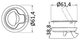 Pokrovi in vrata Osculati Flush pull latch Pokrovi in vrata - 3