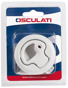 Luk inspekcyjny Osculati Flush pull latch white nylon with lock - 3