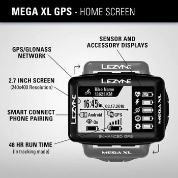 Kerkékpár elektronika Lezyne Mega XL GPS - 9