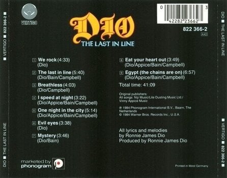 Muzyczne CD Dio - The Last In Line (CD) - 3