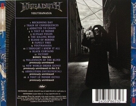 Zenei CD Megadeth - Youthanasia (Reissue) (Remastered) (CD) - 3