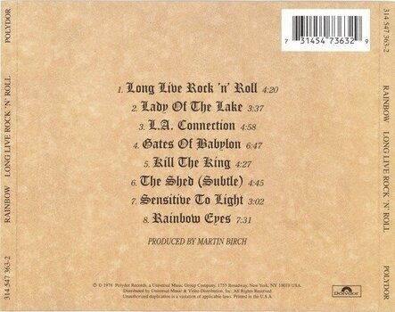Hudební CD Rainbow - Long Live Rock 'N' Roll (Reissue) (Remastered) (CD) - 3