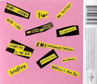 Zenei CD Sex Pistols - Never Mind The Bollocks Here's The Sex Pistols (Remastere) (Reissue) (CD) - 3