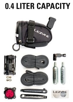 Sac de vélo Lezyne M-Caddy CO2 Kit Black/Black 0,6 L - 10