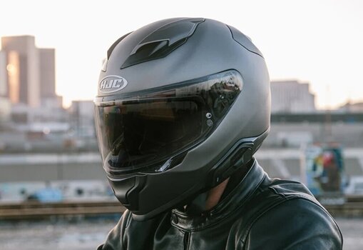 Helm HJC F71 Solid Metal Black L Helm - 6