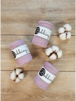 Cable Bobbiny 3PLY Macrame Rope 1,5 mm Dusty Pink Cable - 2