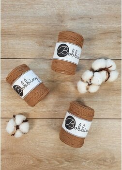 Cordon Bobbiny 3PLY Macrame Rope 1,5 mm 100 m Caramel Cordon - 2