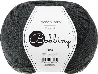 Fios para tricotar Bobbiny Friendly Yarn Charcoal - 4
