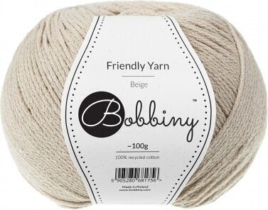 Fios para tricotar Bobbiny Friendly Yarn Beige - 4