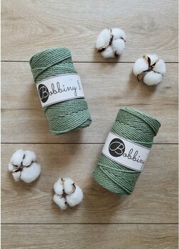 Šňůra  Bobbiny 3PLY Macrame Rope 3 mm 100 m Golden Eucalyptus Green Šňůra  - 2