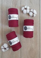 Cordão Bobbiny 3PLY Macramé Rope 3 mm 100 m Wine Red Cordão - 1