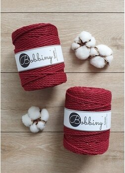 Șnur  Bobbiny 3PLY Macrame Rope 5 mm Golden Wine Red - 3