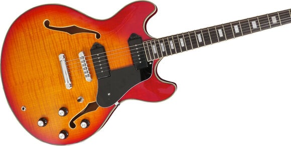 Guitare semi-acoustique Sire Larry Carlton H7V Cherry Sunburst - 4