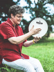 Djembe Meinl VR-SDJSET-SH Viva Rhythm Sunshine/White 10"-12"-8" Djembe - 2