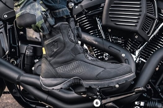 Motoristični čevlji ICON Stormhawk WP Boots Black 41 Motoristični čevlji - 10