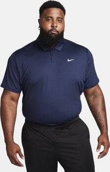 Риза за поло Nike Dri-Fit Tour Mens Solid Golf Polo Midnight Navy/White XL - 8