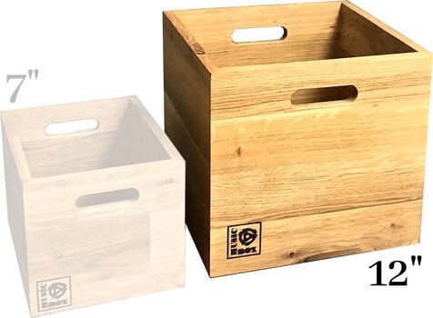 Škatla za vinilne plošče Music Box Designs A Whole Lotta Rosewood (oiled)- 12 Inch Oak Vinyl Record Storage Box - 5