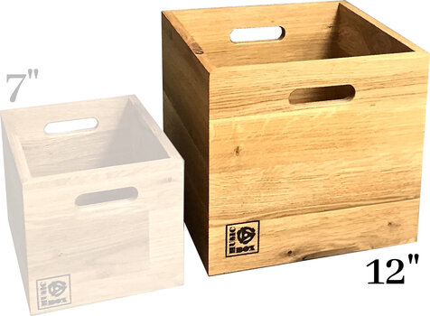 Škatla za vinilne plošče Music Box Designs Birch Plywood LP Storage Box - 8
