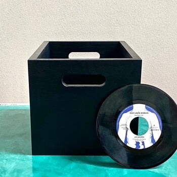 Caixa de discos de vinil Music Box Designs 7 inch Vinyl Storage Box- ‘Singles Going Steady' Black Magic Caixa Caixa de discos de vinil - 2