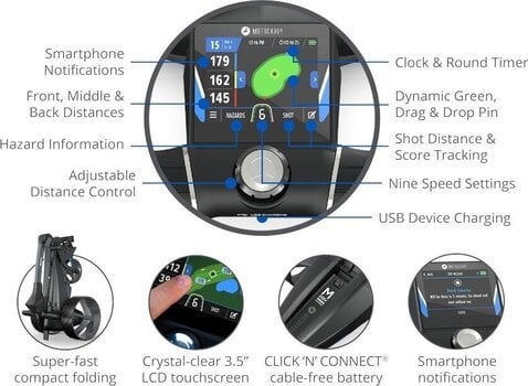 Wózek golfowy elektryczny Motocaddy M5 GPS 2024 Black Wózek golfowy elektryczny - 8
