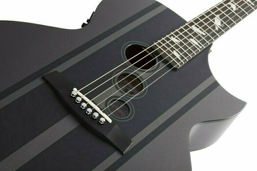 Jumbo elektro-akoestische gitaar Schecter DJ Ashba Acoustic CG Carbon Grey - 5