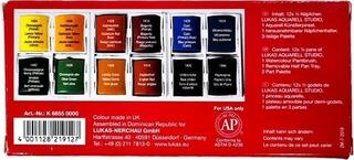 Watercolour Paint Lukas Aquarell Studio Travel Box Set of Watercolour Paints 12 pcs - 1