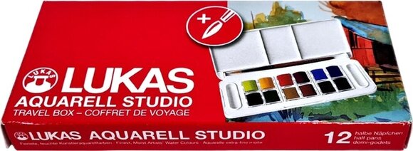 Akvarelna barva Lukas Aquarell Studio Watercolor Paint Plastic Travel Box Set akvarelnih barv 12 kos. - 4