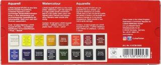 Watercolour Paint Lukas Aquarell Studio Metal Box Set of Watercolour Paints 16 pcs - 1