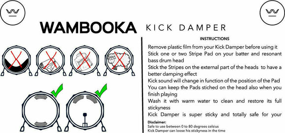 Dempingselement voor drums Wambooka Kick Damper - 4