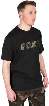 Horgászpóló Fox Horgászpóló Black/Camo Logo T-Shirt - S - 3