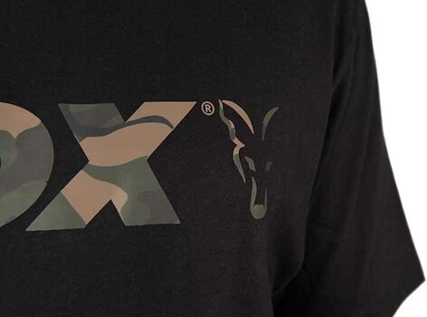 Horgászpóló Fox Horgászpóló Black/Camo Logo T-Shirt - S - 11