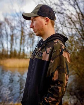 Sudadera Fox Sudadera LW Black/Camo Split Zip Hoody - S - 12