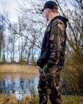 Hættetrøje Fox Hættetrøje LW Black/Camo Split Zip Hoody - S - 13