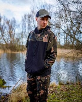 Hættetrøje Fox Hættetrøje LW Black/Camo Split Zip Hoody - M - 9