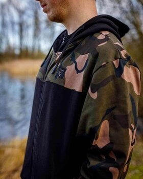 Hættetrøje Fox Hættetrøje LW Black/Camo Split Zip Hoody - M - 11