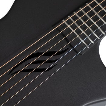 Folk Guitar Cascha Carbon Fibre Acoustic Guitar Black Matte - 10