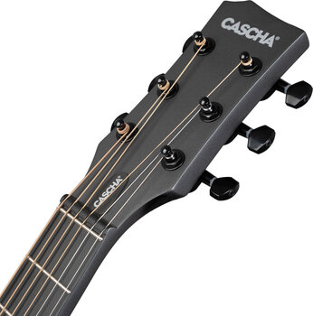 Elektroakusztikus gitár Cascha Carbon Fibre Electric Acoustic Guitar Black Matte - 12