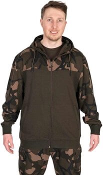 Huvtröja Fox Huvtröja LW Khaki/Camo Split Zip Hoody - S - 2