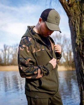 Huvtröja Fox Huvtröja LW Khaki/Camo Split Zip Hoody - S - 11