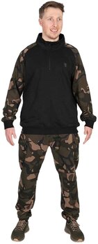 Sweat à capuche Fox Sweat à capuche LW Black/Camo Qtr Zip - M - 5