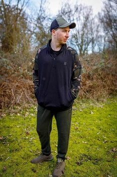 Hættetrøje Fox Hættetrøje LW Black/Camo Qtr Zip - XL - 12