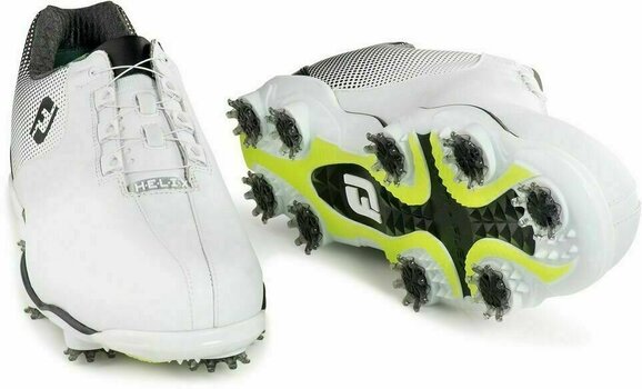 Chaussures de golf pour hommes Footjoy DNA Helix BOA Blanc-Noir 40,5 - 3