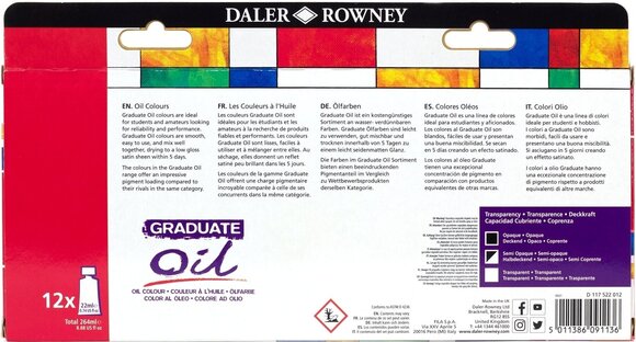 Peinture à l'huile Daler Rowney Graduate Ensemble de peintures à l'huile 12 x 22 ml - 2