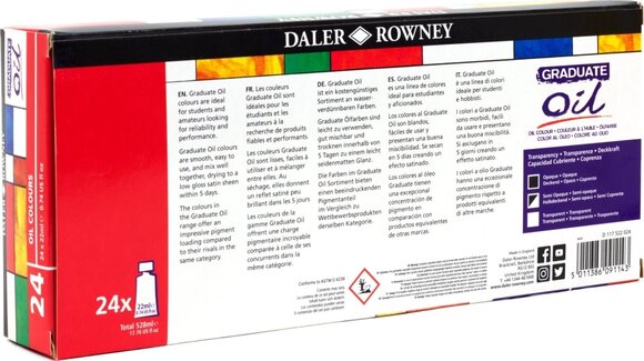 Oljefärg Daler Rowney Graduate Uppsättning av oljefärger 24 x 22 ml - 4