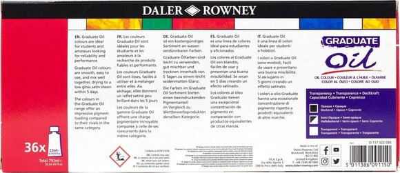 Oil colour Daler Rowney Graduate Set of Oil Paints 36 x 22 ml - 2