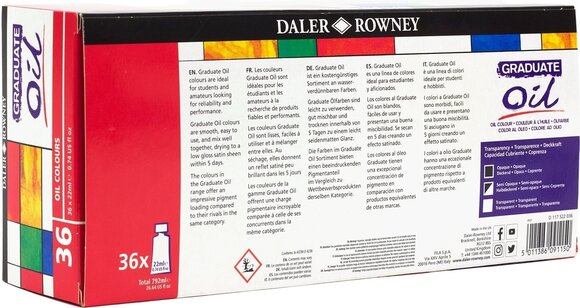 Oljefärg Daler Rowney Graduate Uppsättning av oljefärger 36 x 22 ml - 4