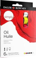 Tempera ad olio Daler Rowney Simply Set di colori ad olio 6 x 12 ml - 2