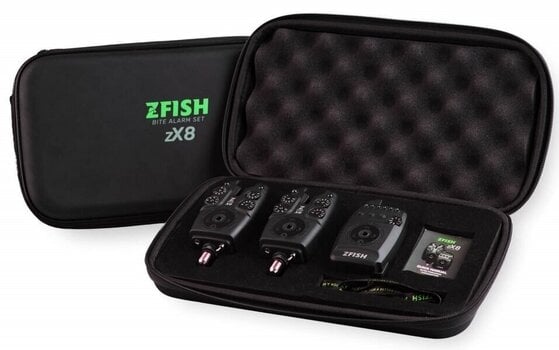 Detetor de toque para pesca ZFISH Bite Alarm Set ZX8 2+1 Multi - 5
