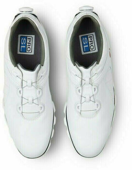 Men's golf shoes Footjoy Pro SL BOA Mens Golf Shoes White/Black/Red US 12 - 3
